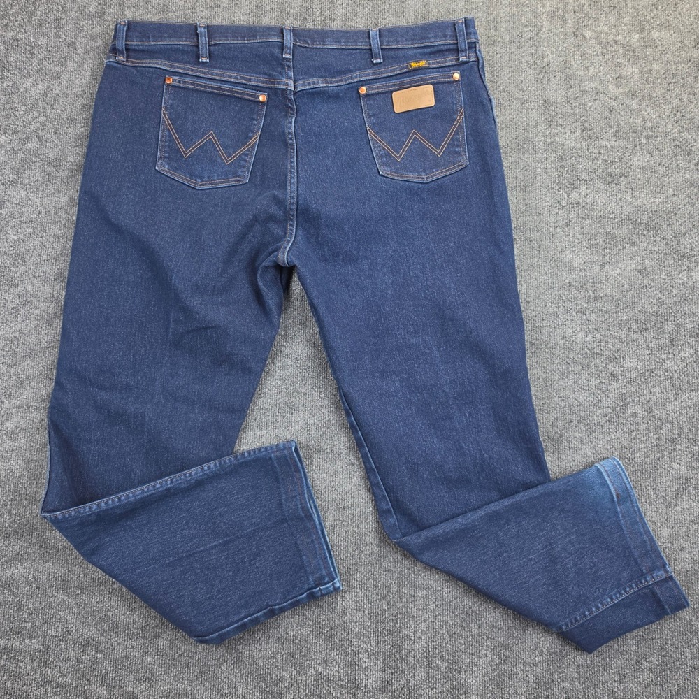 Wrangler 13MAFPW Cowboy Cut Active Flex Original Fit Jeans Men's 44x34 Dark Wash - Picture 9 of 9